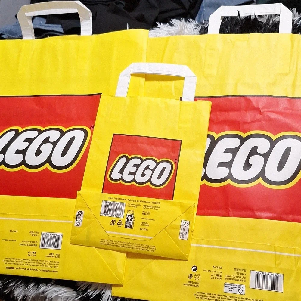 LEGO‎ Bright Yellow Bags with Red Logo